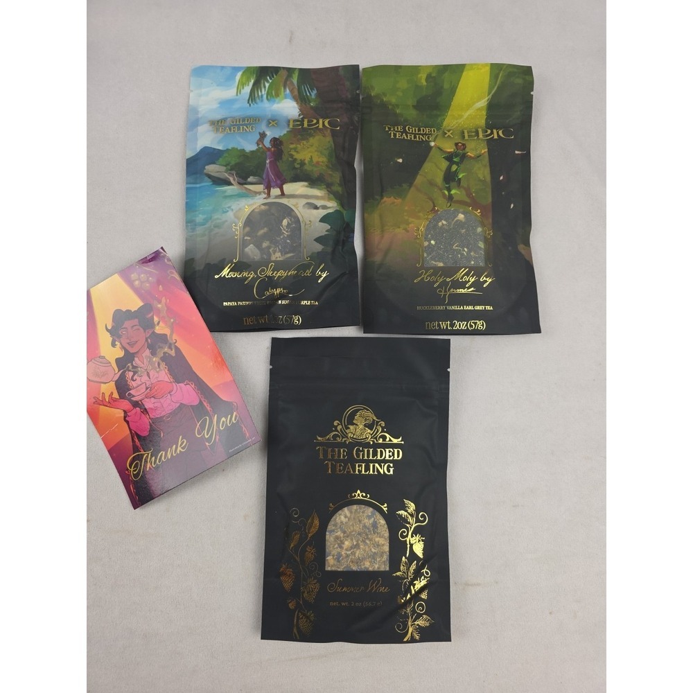 Set Of 3 The Gilded Teafling X Epic AND SUMMER WINE Tea 2OZ Per Bag